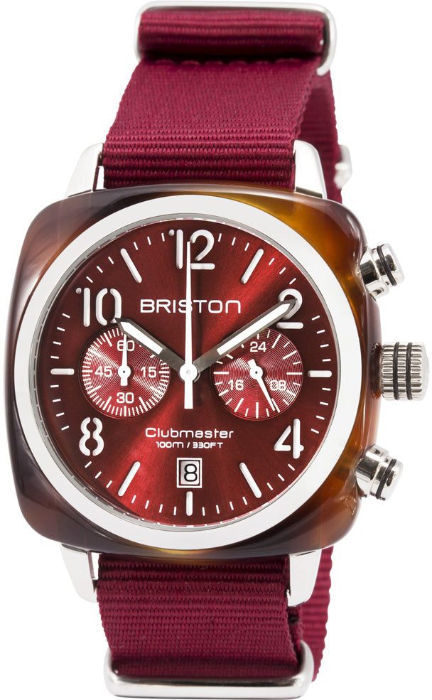 Briston Watch Clubmaster Chrono Date - Red