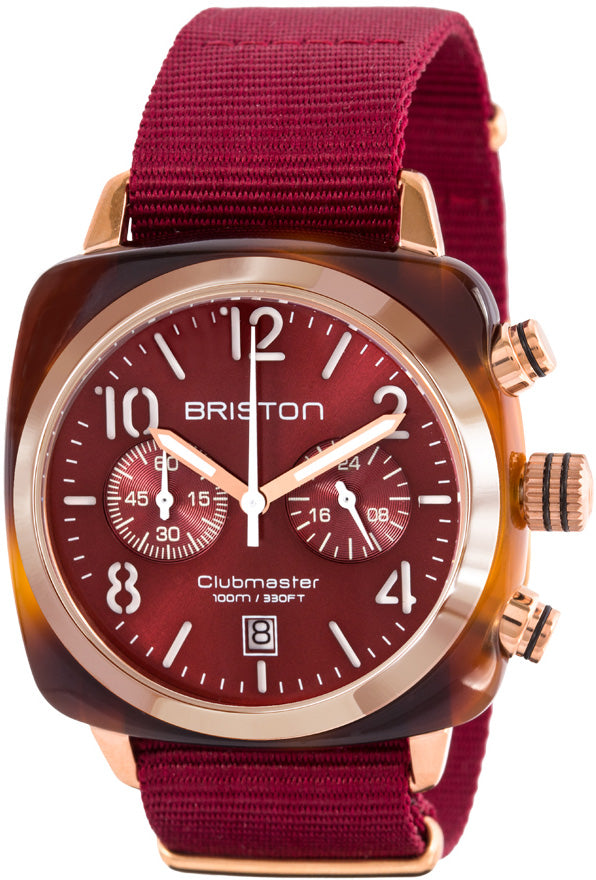 Briston Watch Clubmaster Classic Chrono Date - Red