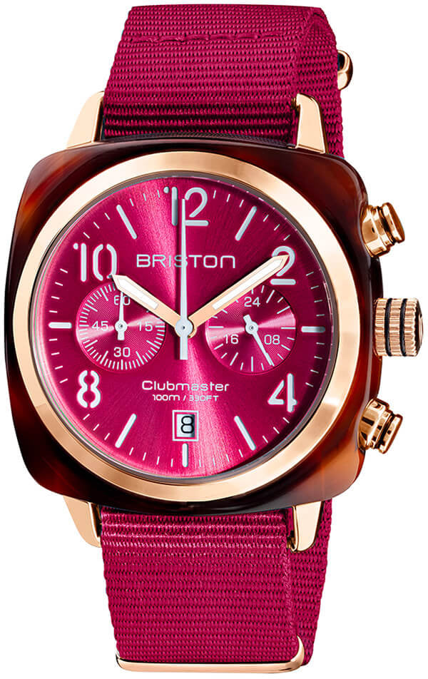 Briston Watch Clubmaster Classic Acetate Gold - Pink