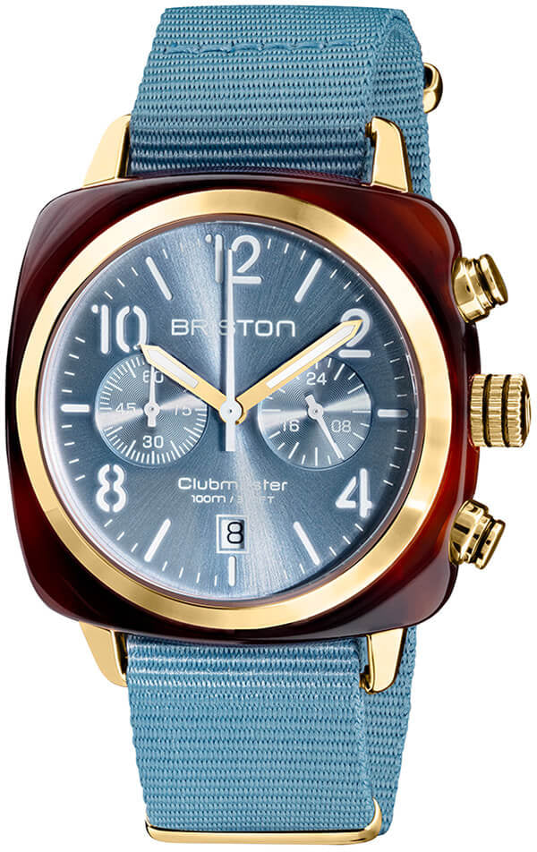 Briston Watch Clubmaster Classic Acetate Gold - Blue