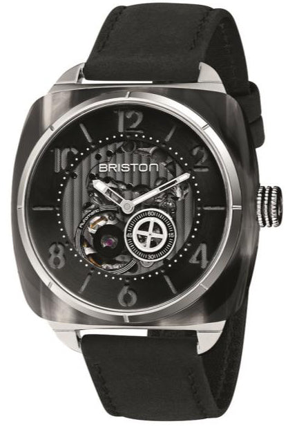 Briston Watch Streamliner Skeleton Grey Acetate - Black
