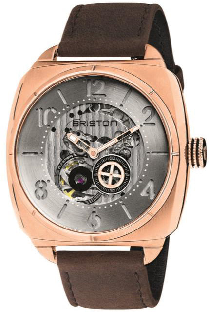 Briston Watch Streamliner Skeleton Rose Gold IP - Silver