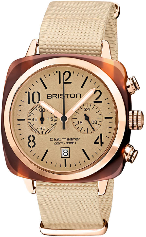 Briston Watch Clubmaster Classic Chronograph Terracotta Vanilla - Cream