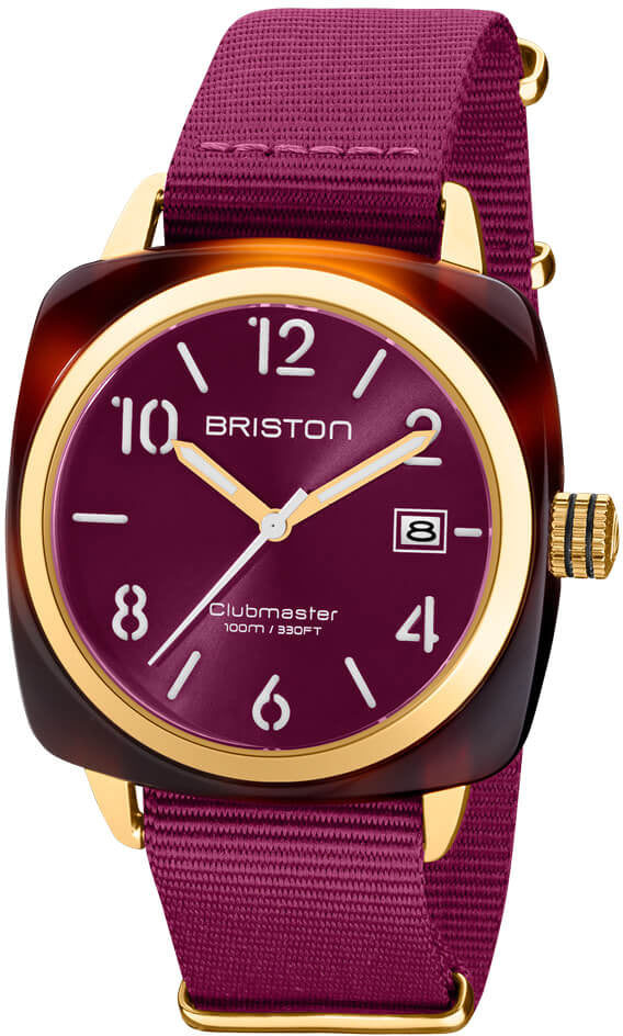 Briston Watch Clubmaster Classic 3 Hands - Purple