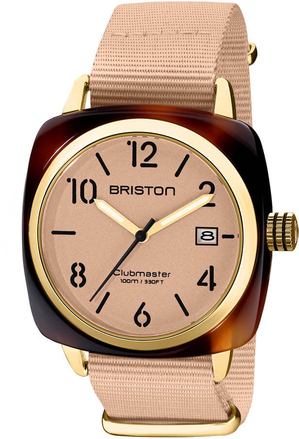 Briston Watch Clubmaster Classic 3 Hands Nude - Cream