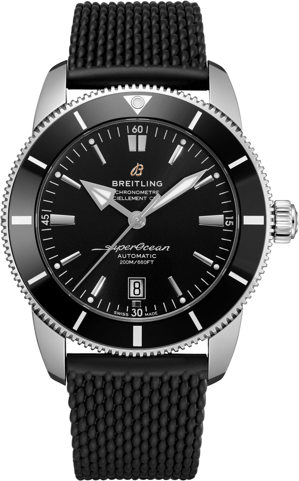 Breitling Watch Superocean Heritage B20 Automatic 46 Volcano Black Rubber Aero Folding Clasp