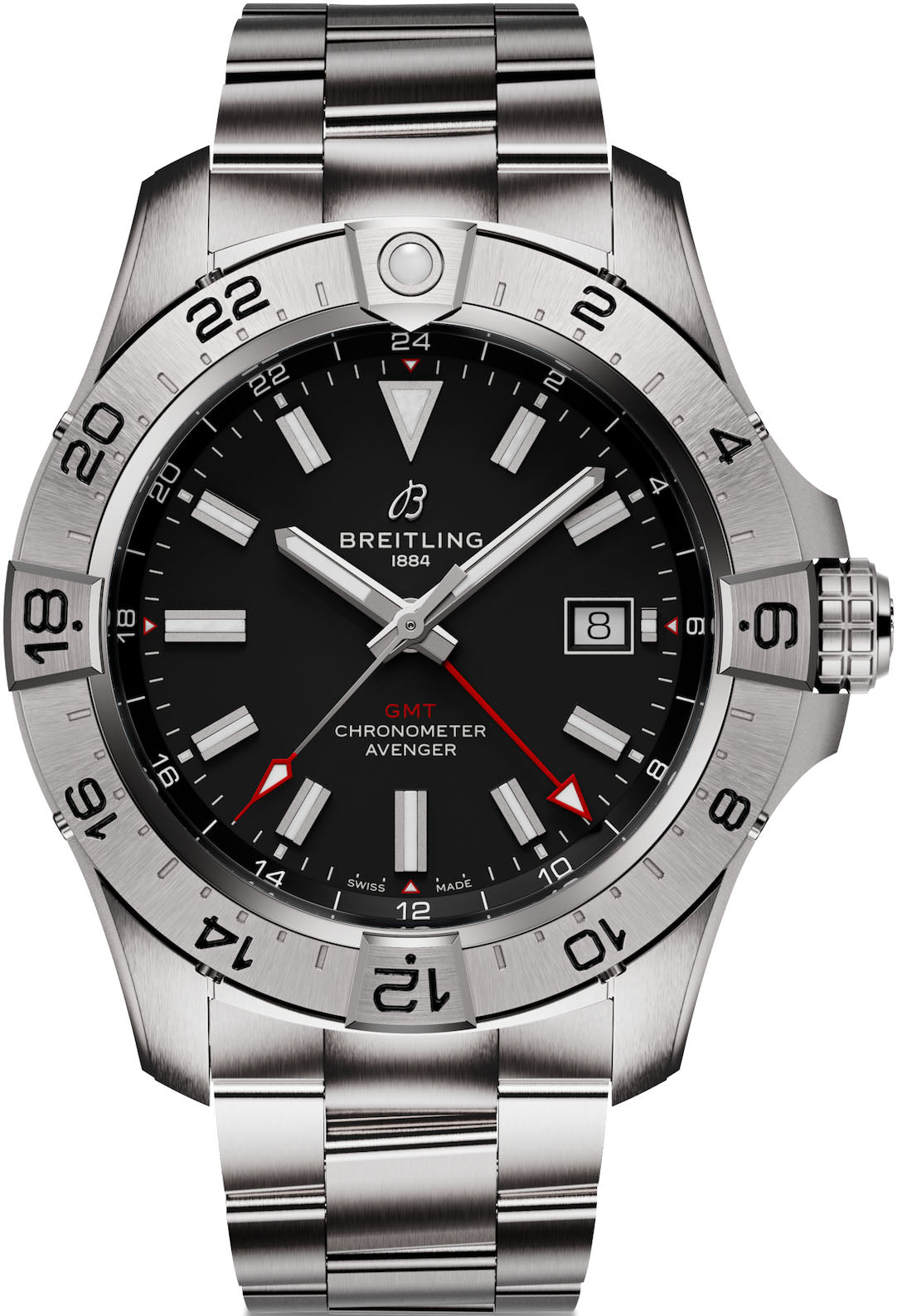 Breitling Watch Avenger Automatic GMT 44 Black Bracelet