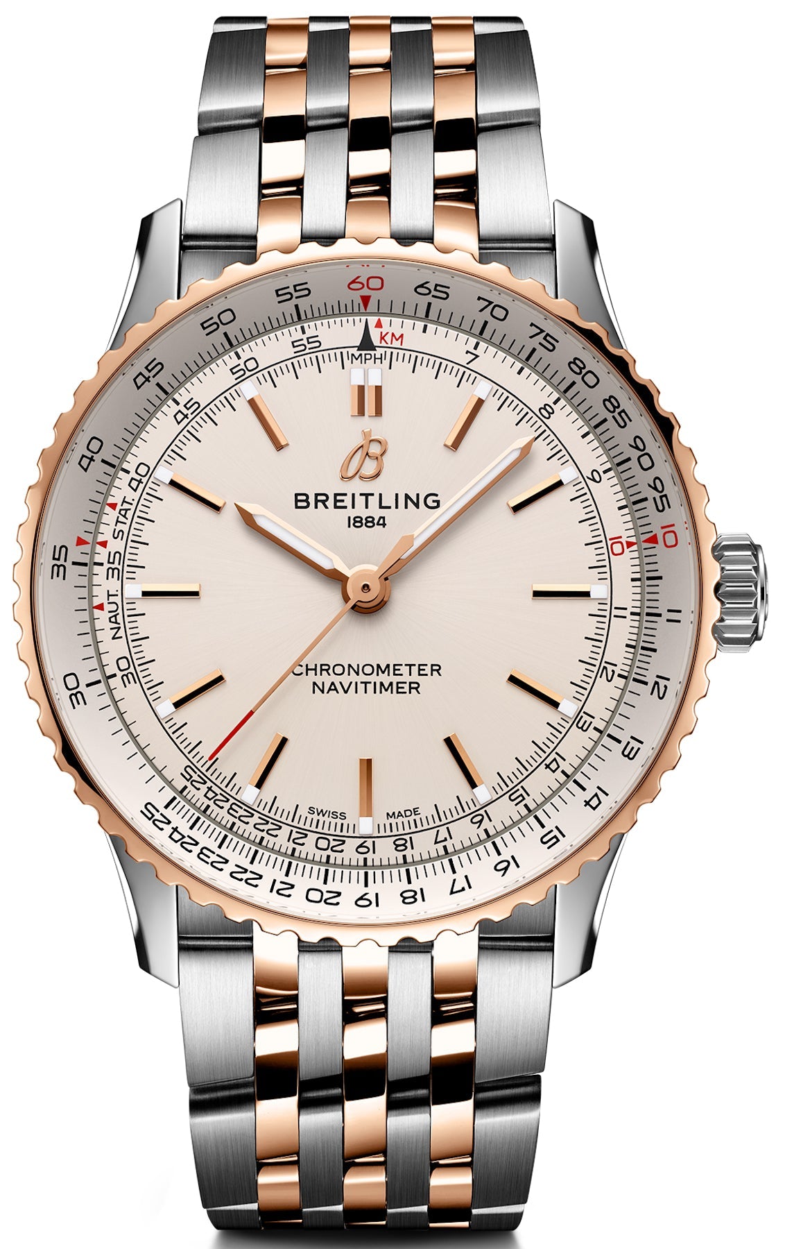 Breitling Watch Navitimer Automatic 41 Steel & 18k Red Gold Bracelet