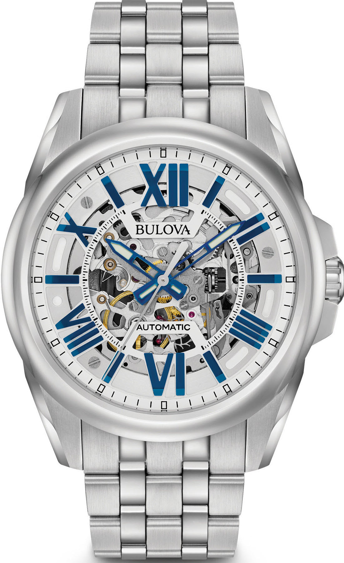 Bulova Watch Automatic Mens - Silver