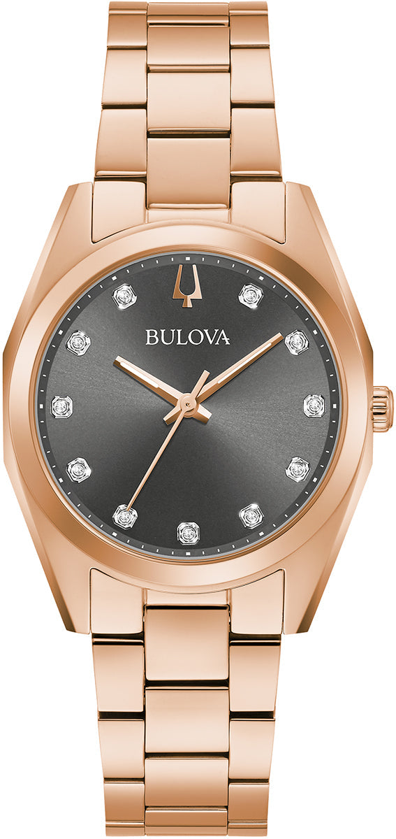 Bulova Watch Surveyor Diamond Ladies - Grey