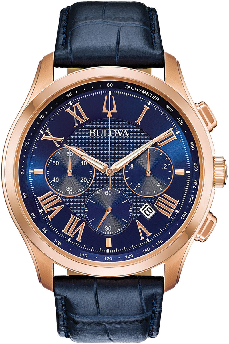 Bulova Watch Classic Wilton Mens - Blue