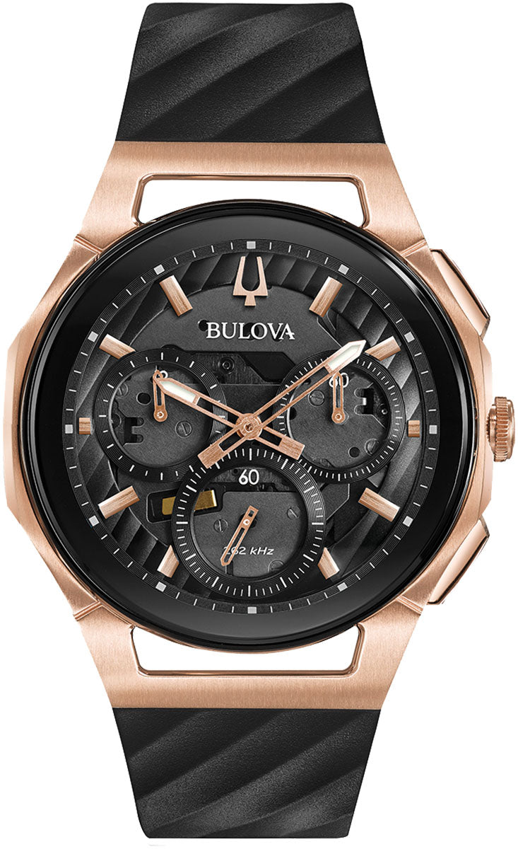 Bulova Watch Curv Mens - Black