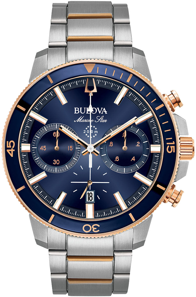 Bulova Watch Marine Star Mens - Blue