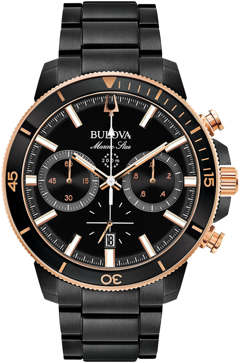 Bulova Watch Marine Star Mens - Black