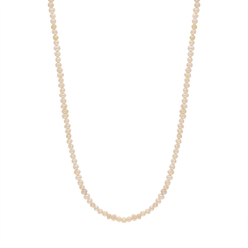 Cameo Italy Sterling Silver Pearl Necklet 45cm D