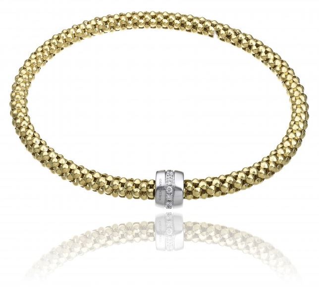 Chimento Melograno 18ct Yellow Gold 0.11ct Diamond Bracelet - 19cm