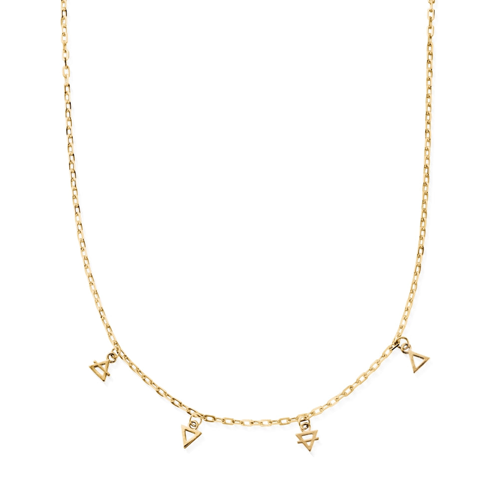 Chlobo Boho Luxe Gold Plated Multi Charm Elements Choker Necklace