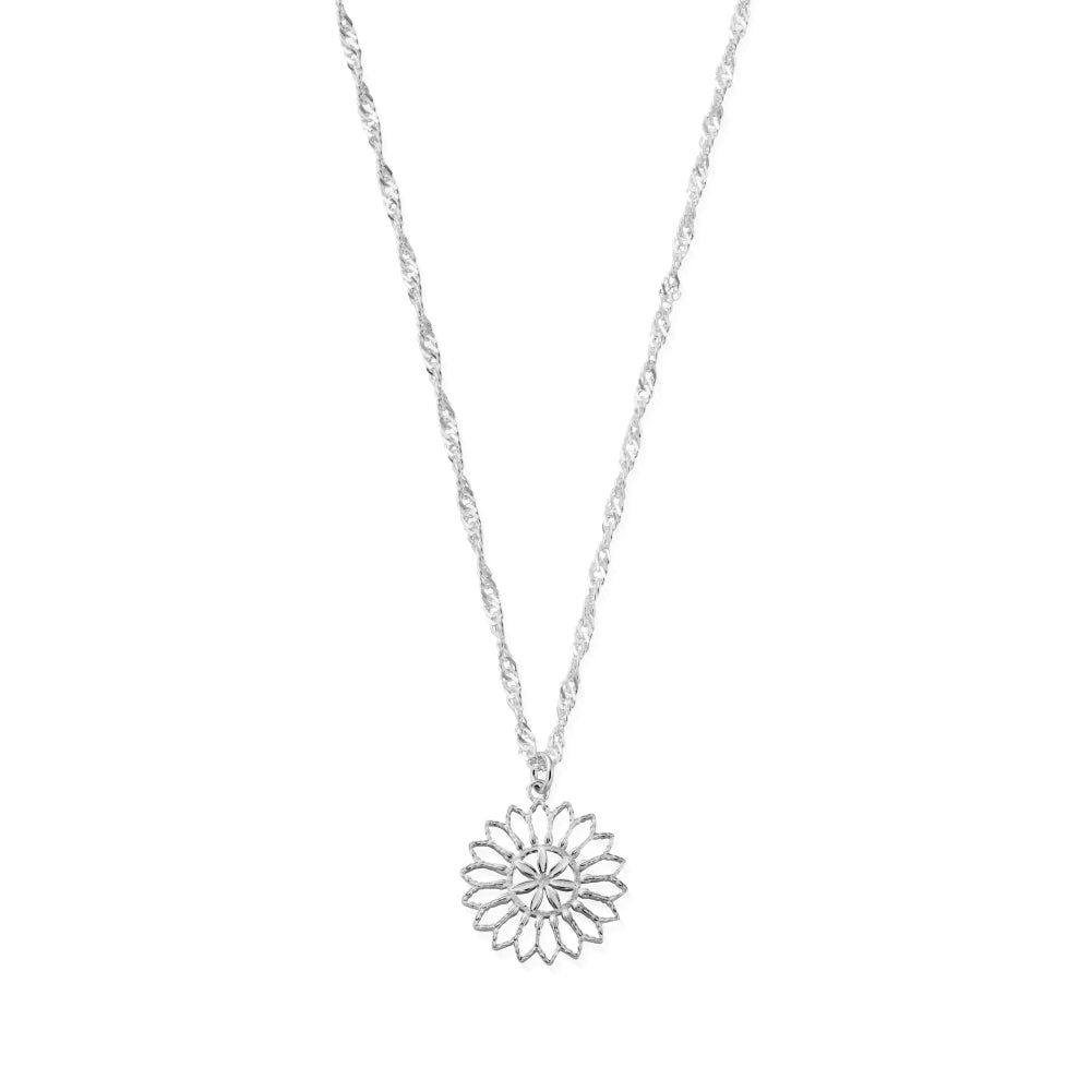 Chlobo Boho Luxe Twisted Rope Chain Flower Mandala Necklace