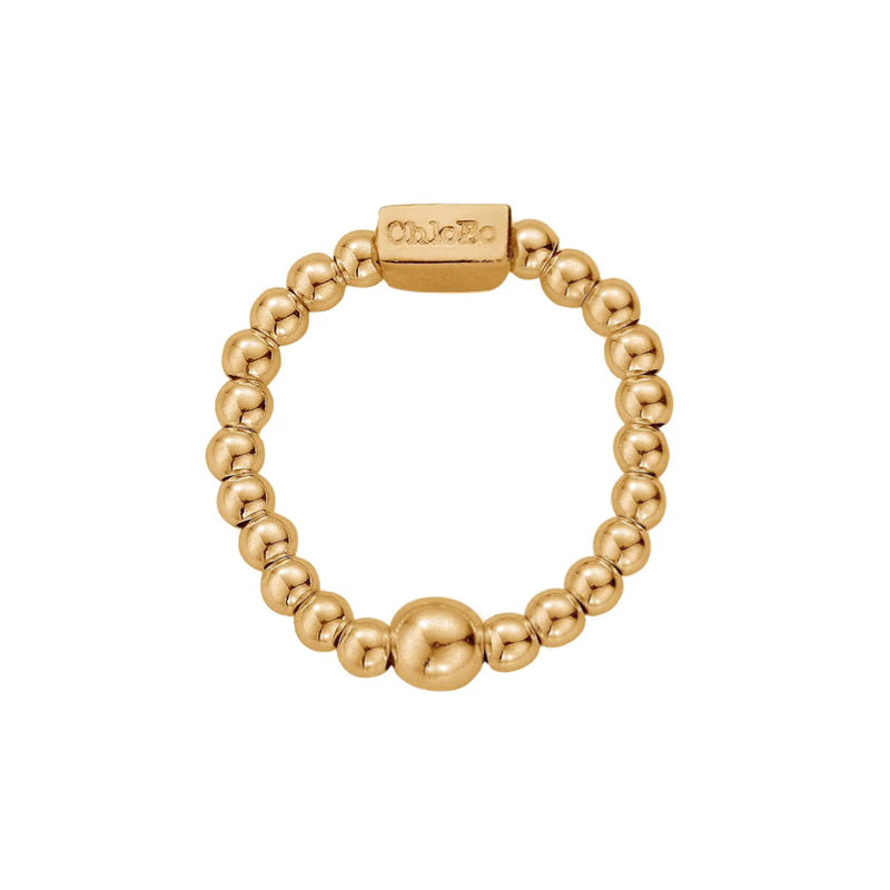 ChloBo Gold Plated Sterling Silver Mini Stretch Ring - S