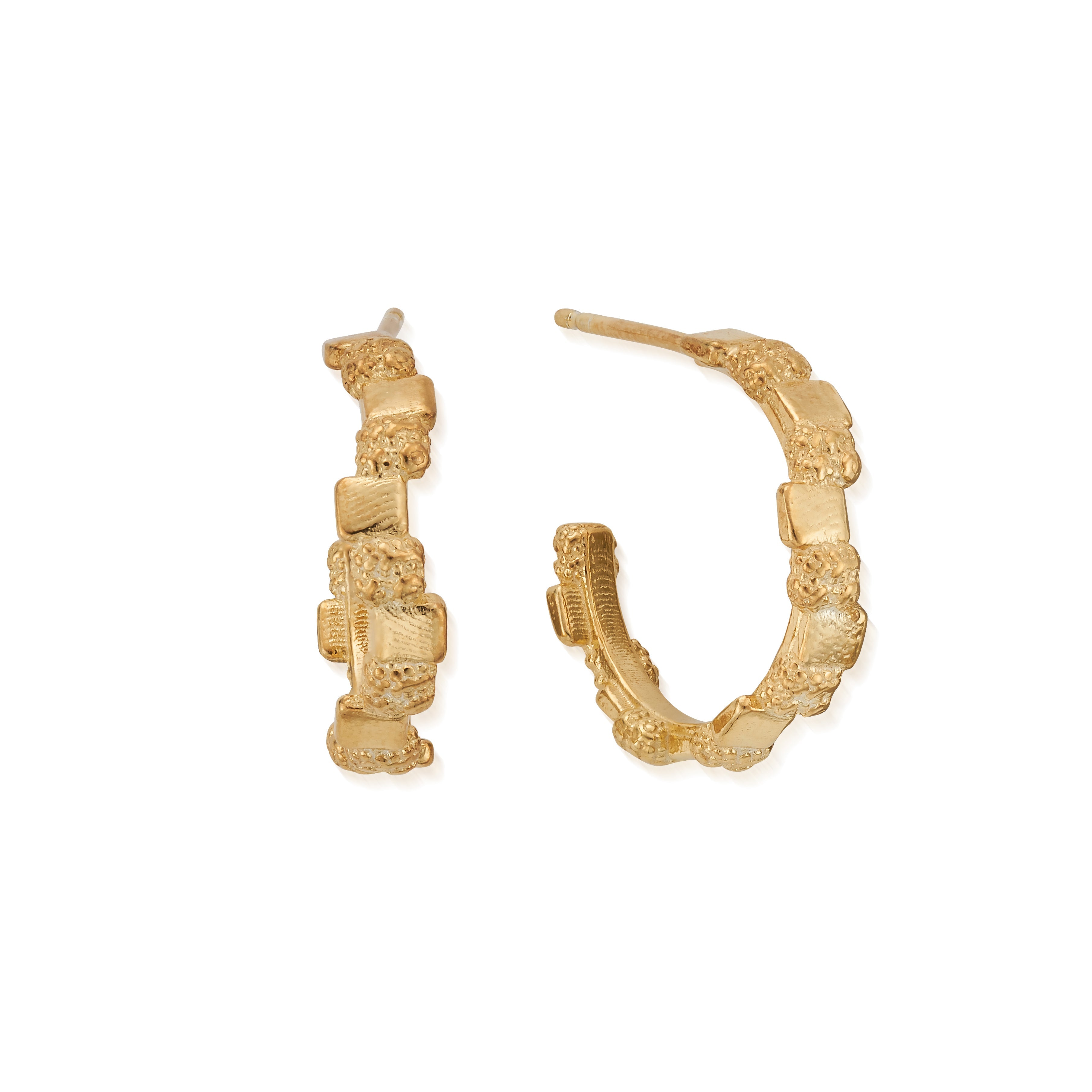 ChloBo Gold Plated Sterling Silver Tranquil Shore Hoops