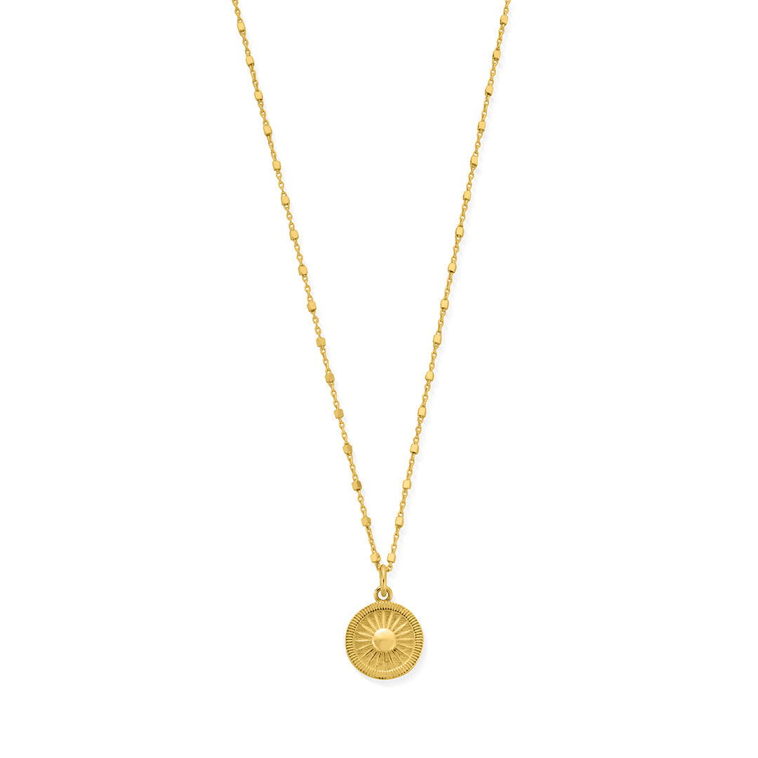 ChloBo Sterling Silver Gold Plated Sun Catcher Necklace - Yellow Gold PVD