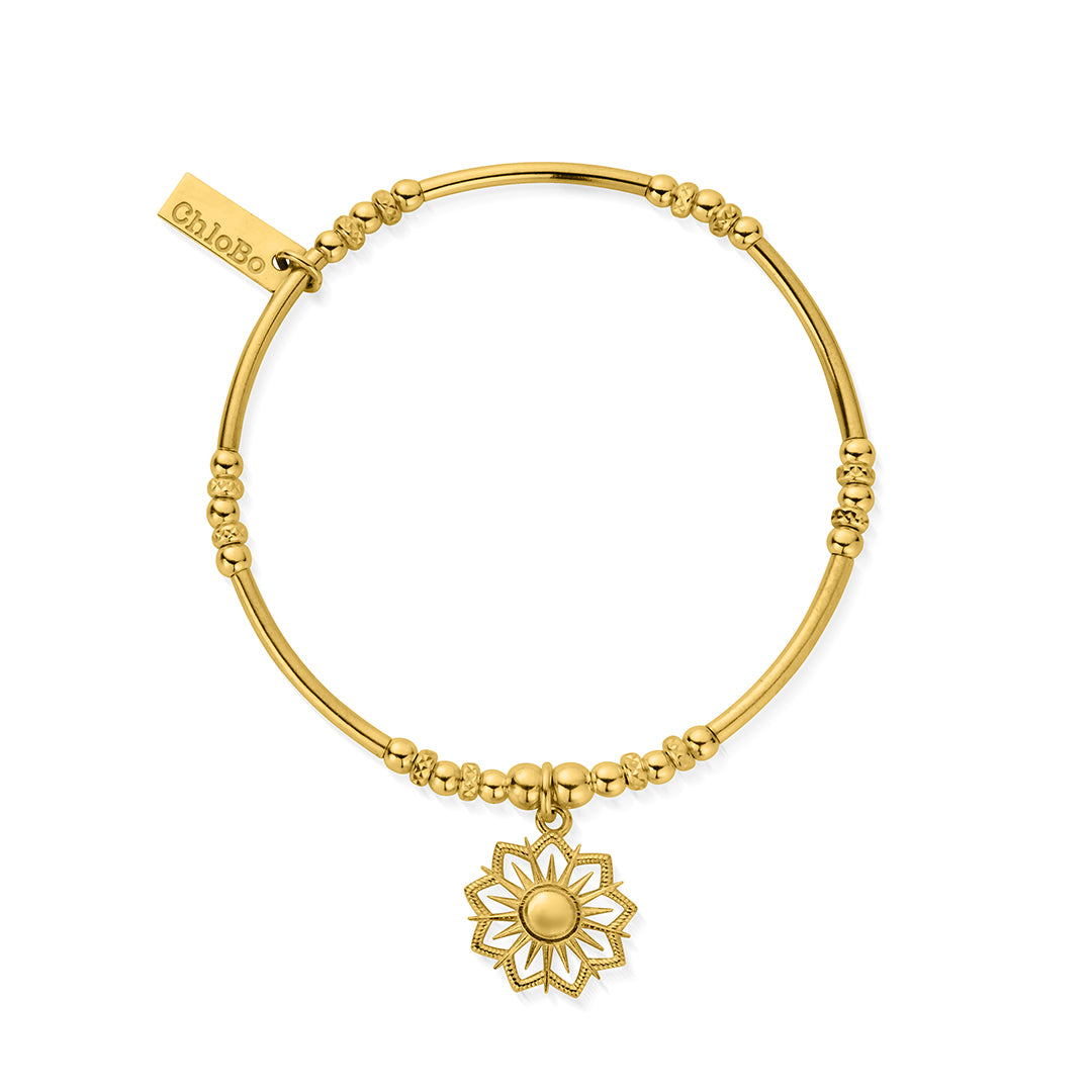 ChloBo Sterling Silver Gold Plated Sunshine Blessings Bracelet - Yellow Gold PVD