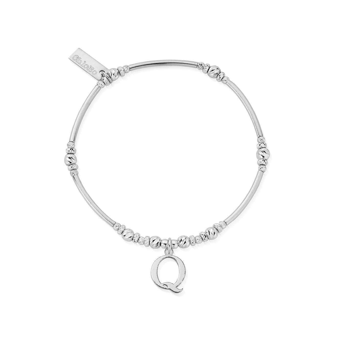ChloBo Sterling Silver Initial Bracelet Q - Silver