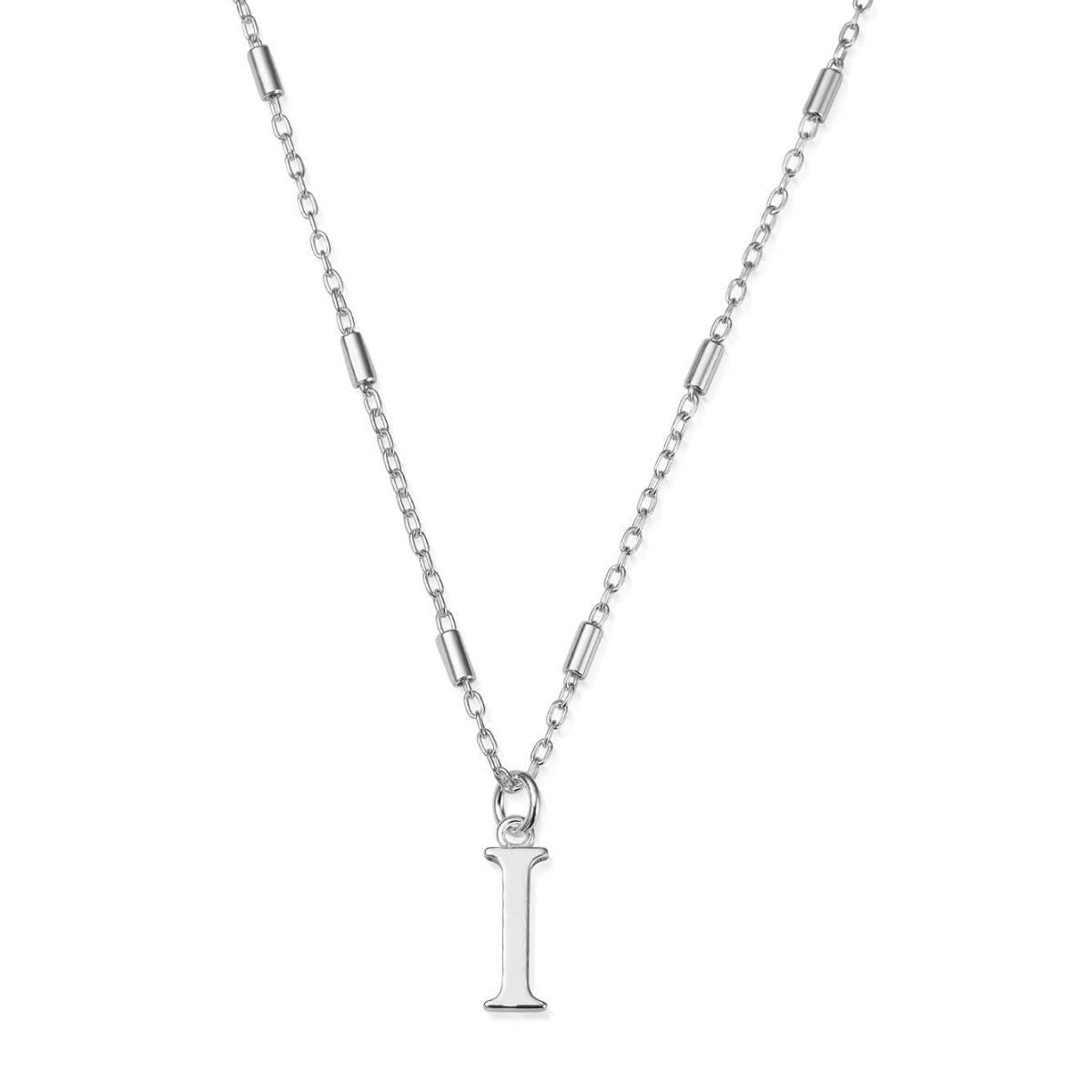 ChloBo Sterling Silver Initial Necklace I - Silver