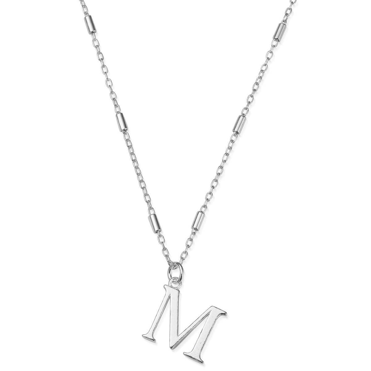 ChloBo Sterling Silver Initial Necklace M - Silver