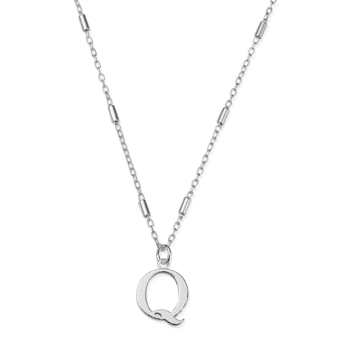 ChloBo Sterling Silver Initial Necklace Q - Silver