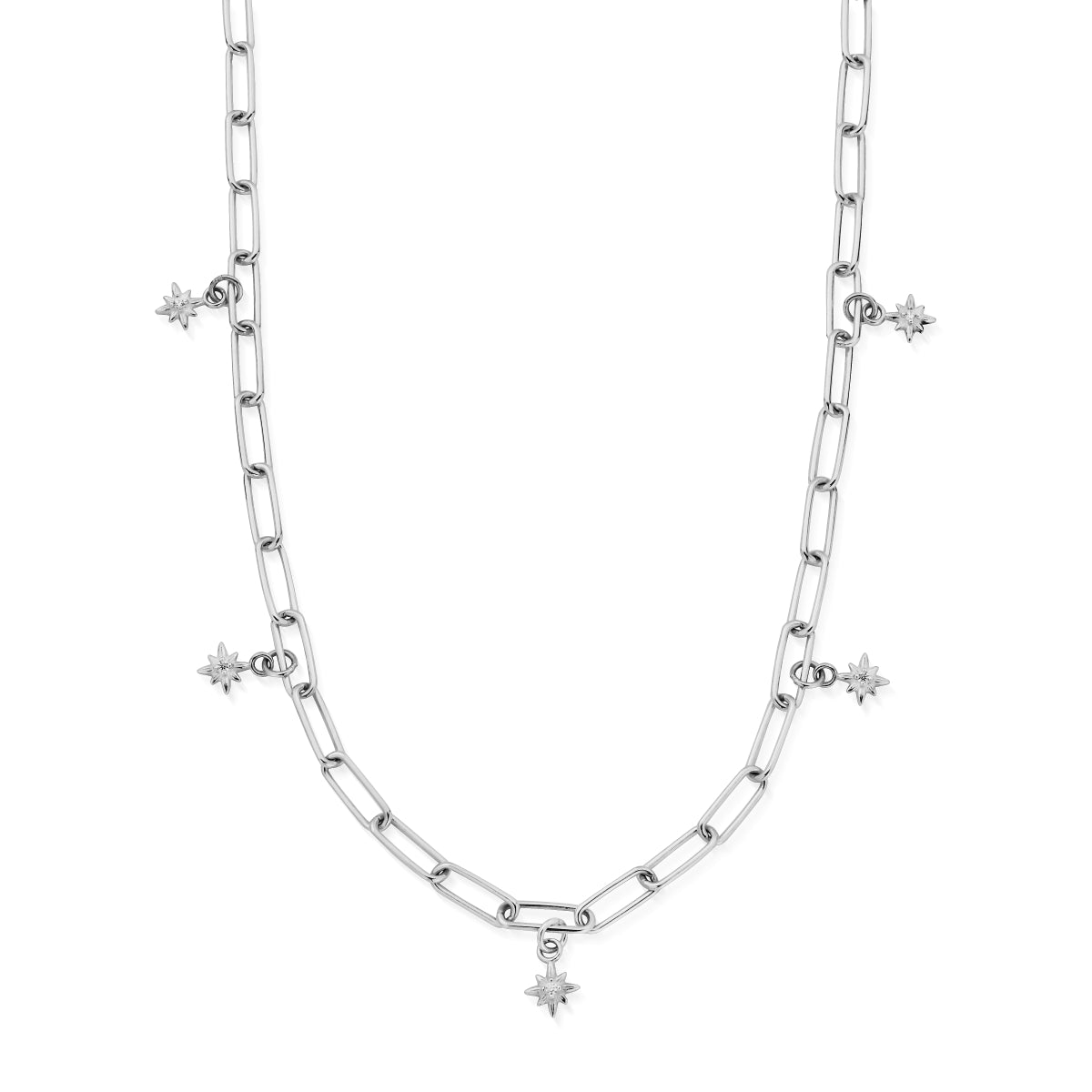 ChloBo Wandering Free Sterling Silver Link Chain Divine Journey Necklace - Silver
