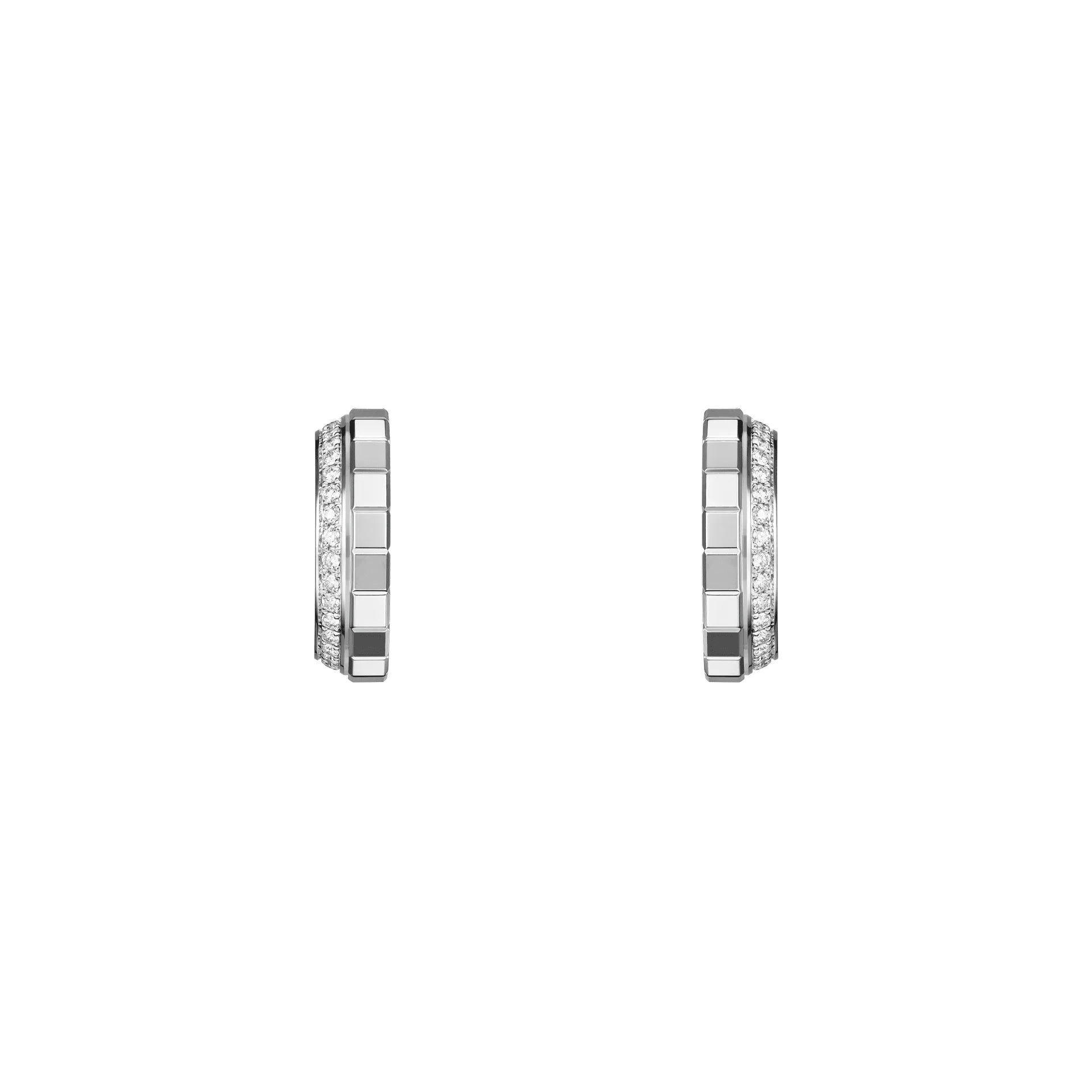Chopard Ice Cube 18ct White Gold 0.24ct Diamond Hoop Earrings