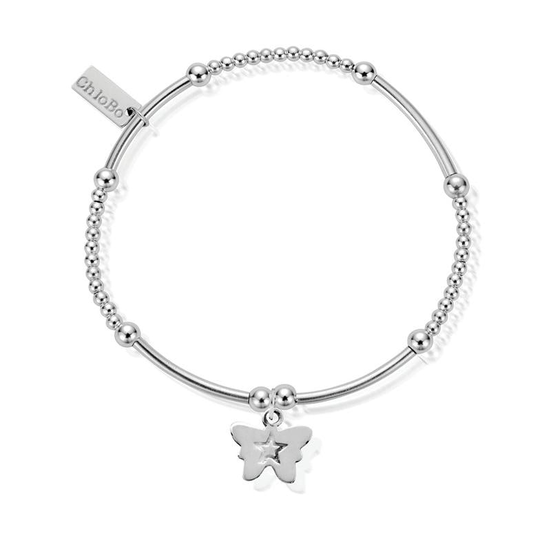 ChloBo Sterling Silver Cute Mini Butterfly Bracelet - Sterling Silver
