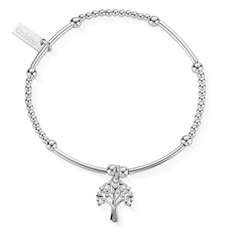 ChloBo Sterling Silver Cute Mini Heart Tree Of Life Bracelet - Sterling Silver
