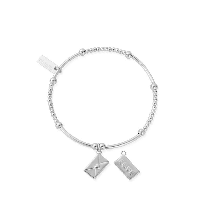 ChloBo Sterling Silver Cute Mini Love Letter Bracelet - Sterling Silver
