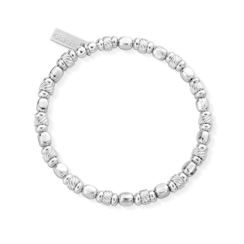 ChloBo Sterling Silver Twisted Cube Bracelet - Sterling Silver
