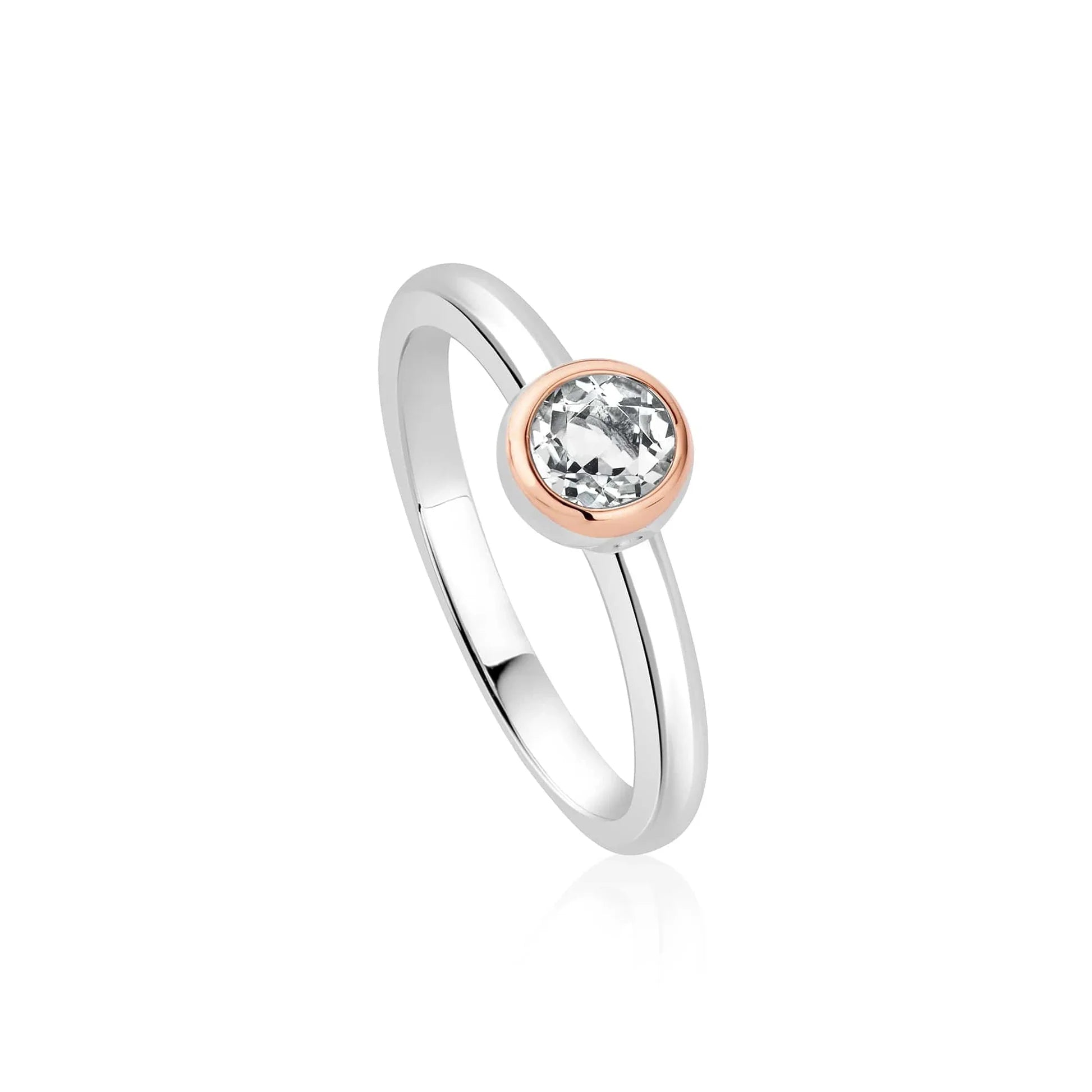 Clogau Celebration Sterling Silver White Topaz Ring - R