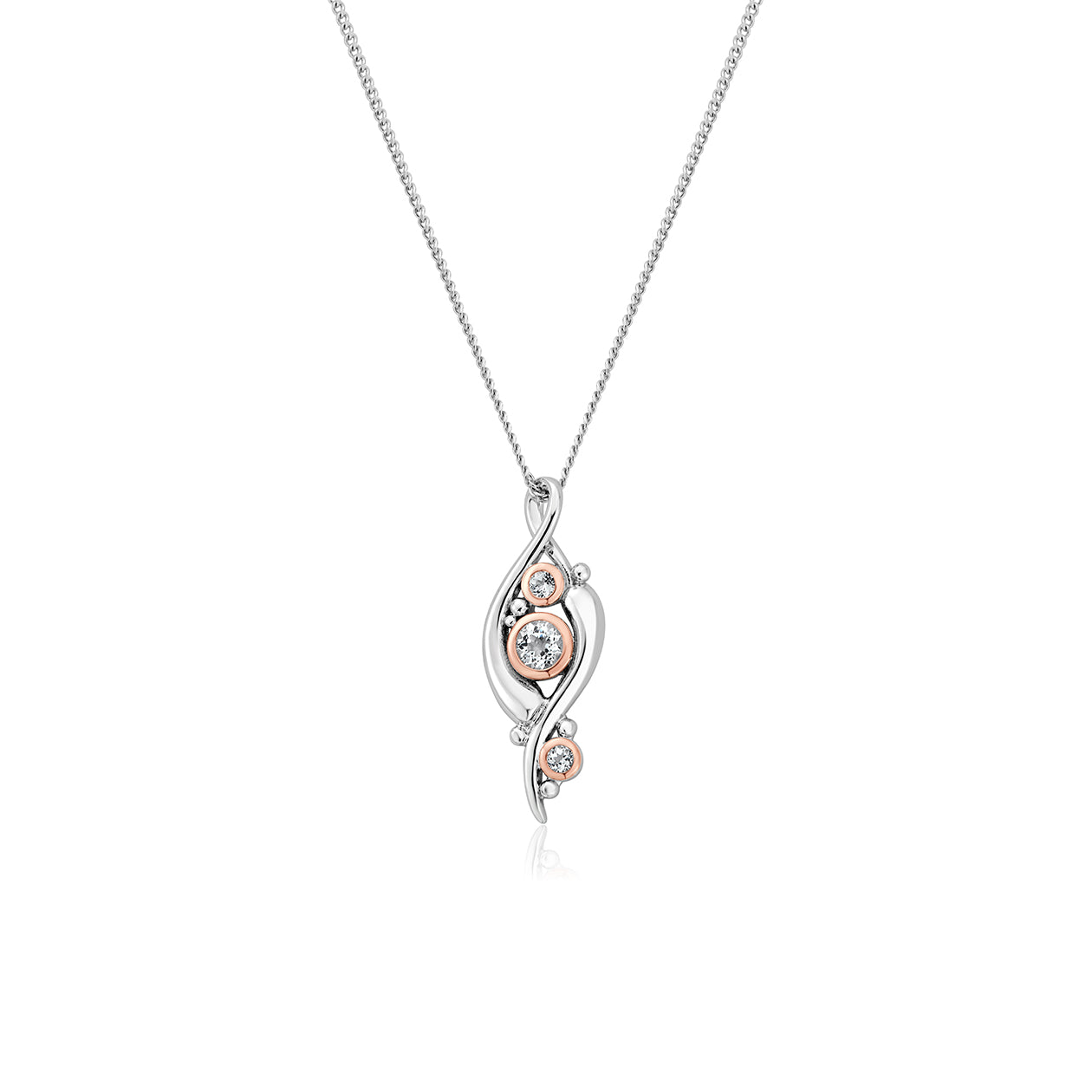 Clogau Pistyll Rhaeadr Sterling Silver Topaz Pendant - Silver