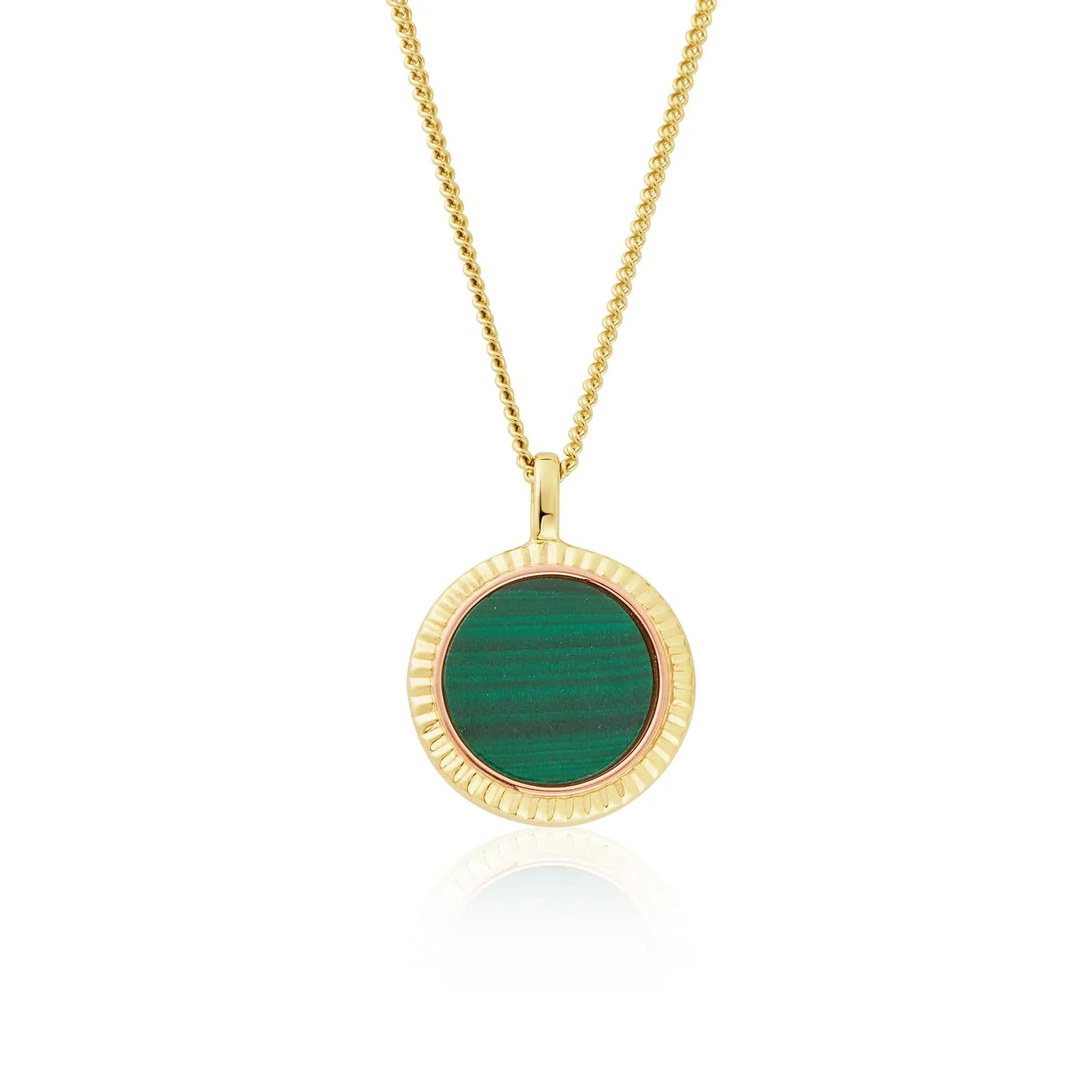 Clogau Reflections Of Padarn 9ct Gold Malachite Necklace