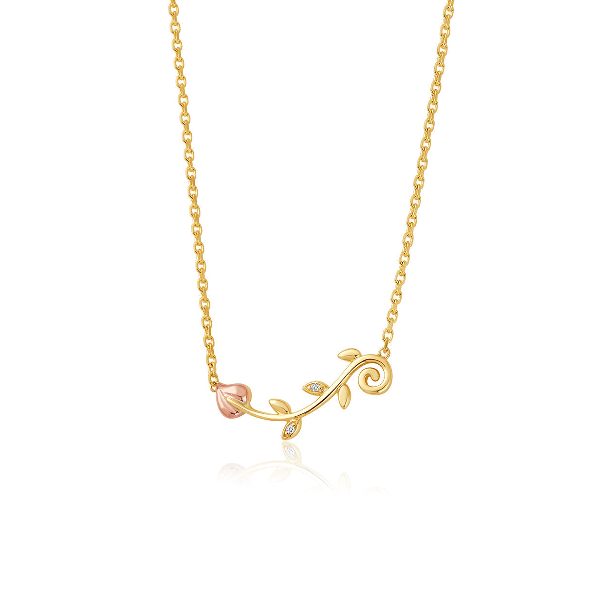 Clogau Vine Of Life 9ct Gold Diamond Necklace - Gold