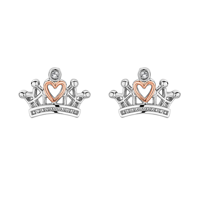 Clogau x Julien MacDonald Sterling Silver Crown Stud Earrings D - Silver