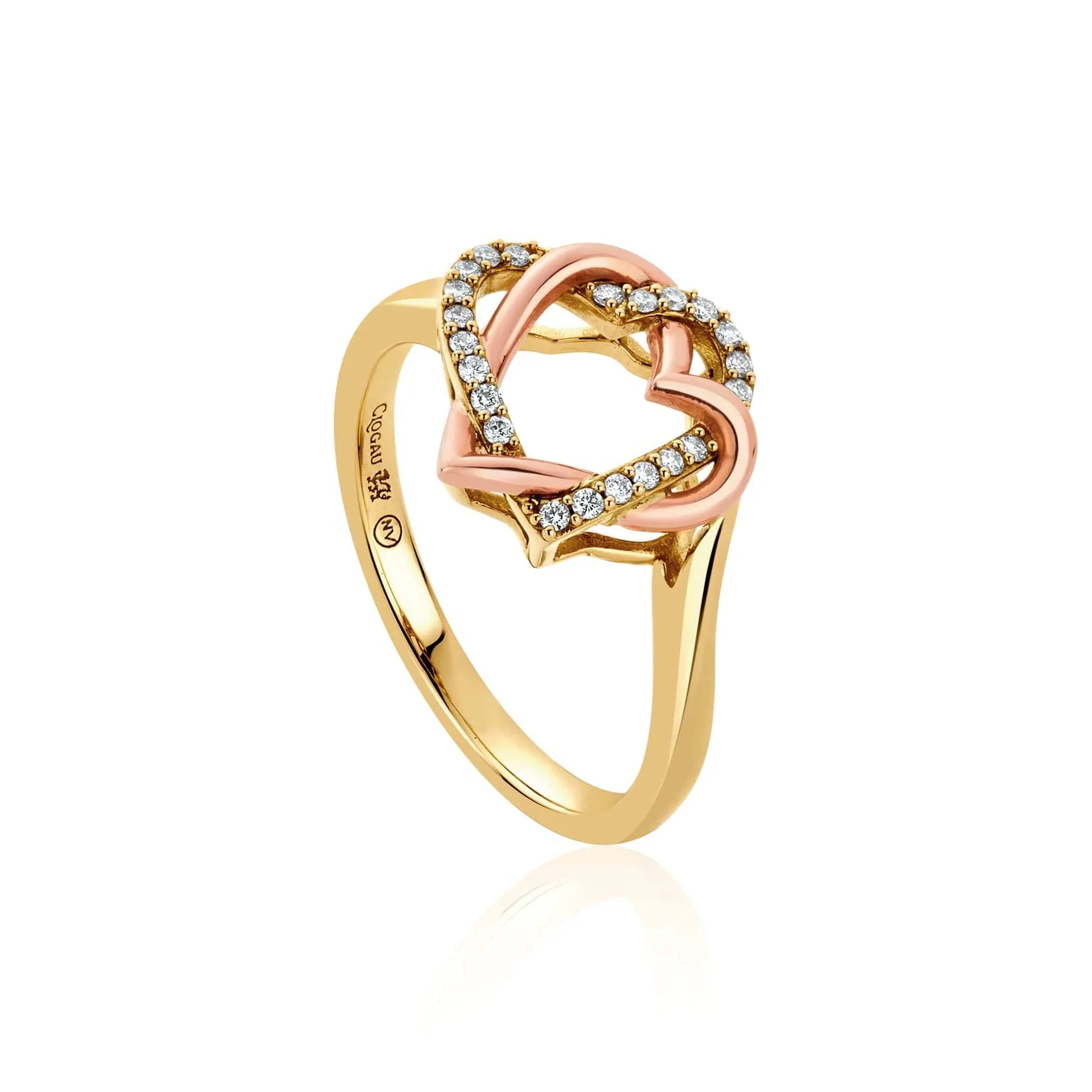 Clogau Always in My Heart 18ct Gold Diamond Ring - R