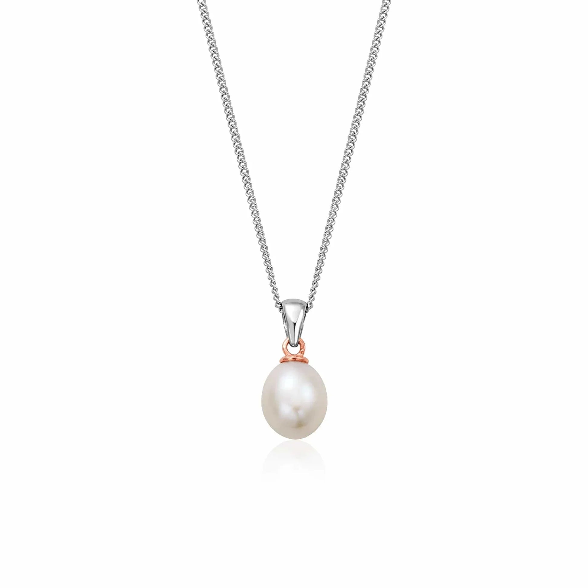 Clogau Welsh Beachcomber Sterling Silver Freshwater Pearl Pendant