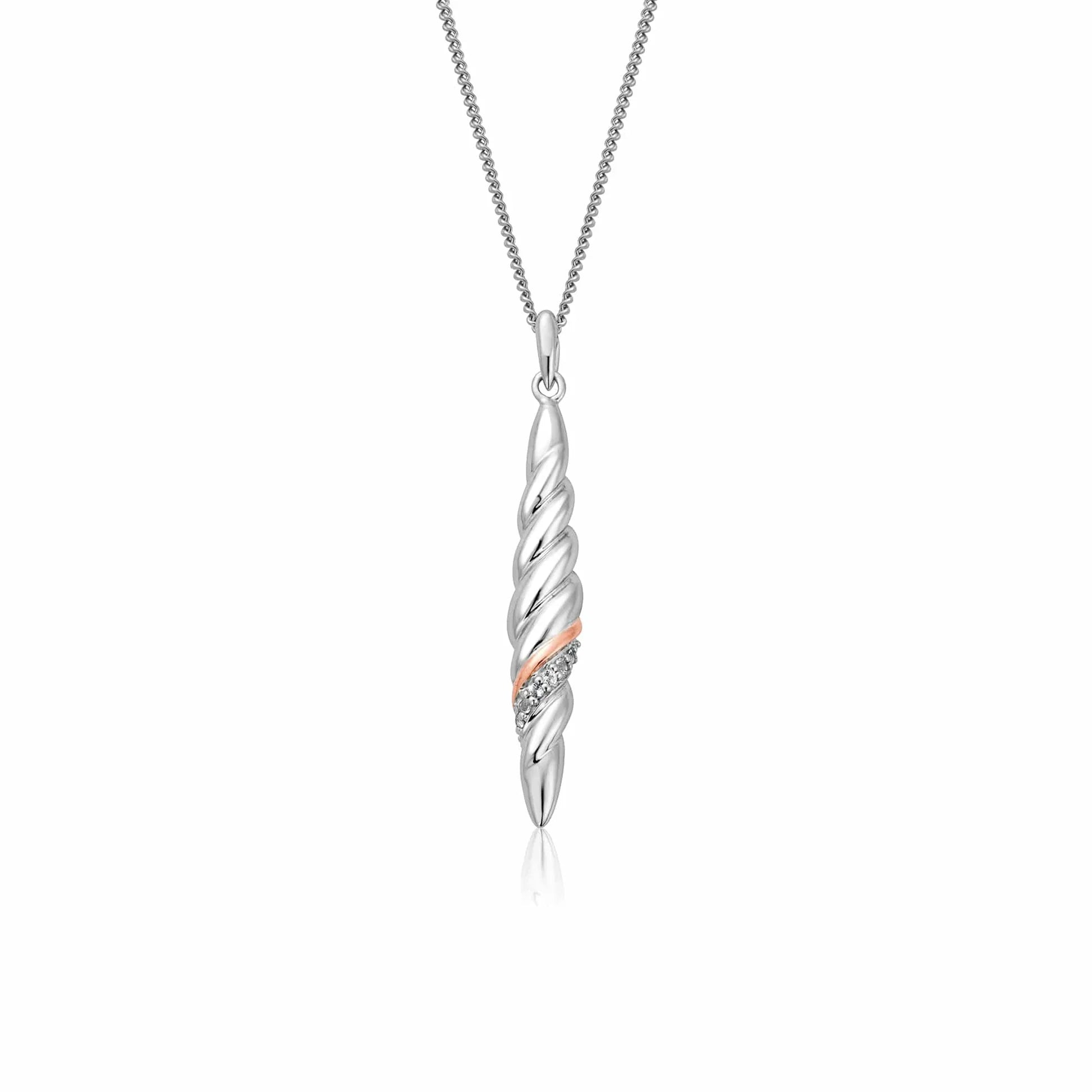 Clogau Lover's Twist Sterling Silver Pendant