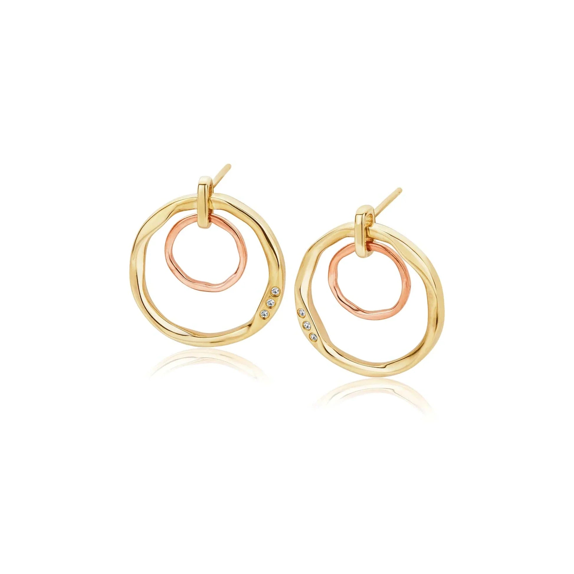 Clogau Ripples 9ct Gold Laboratory Grown Diamond Earrings