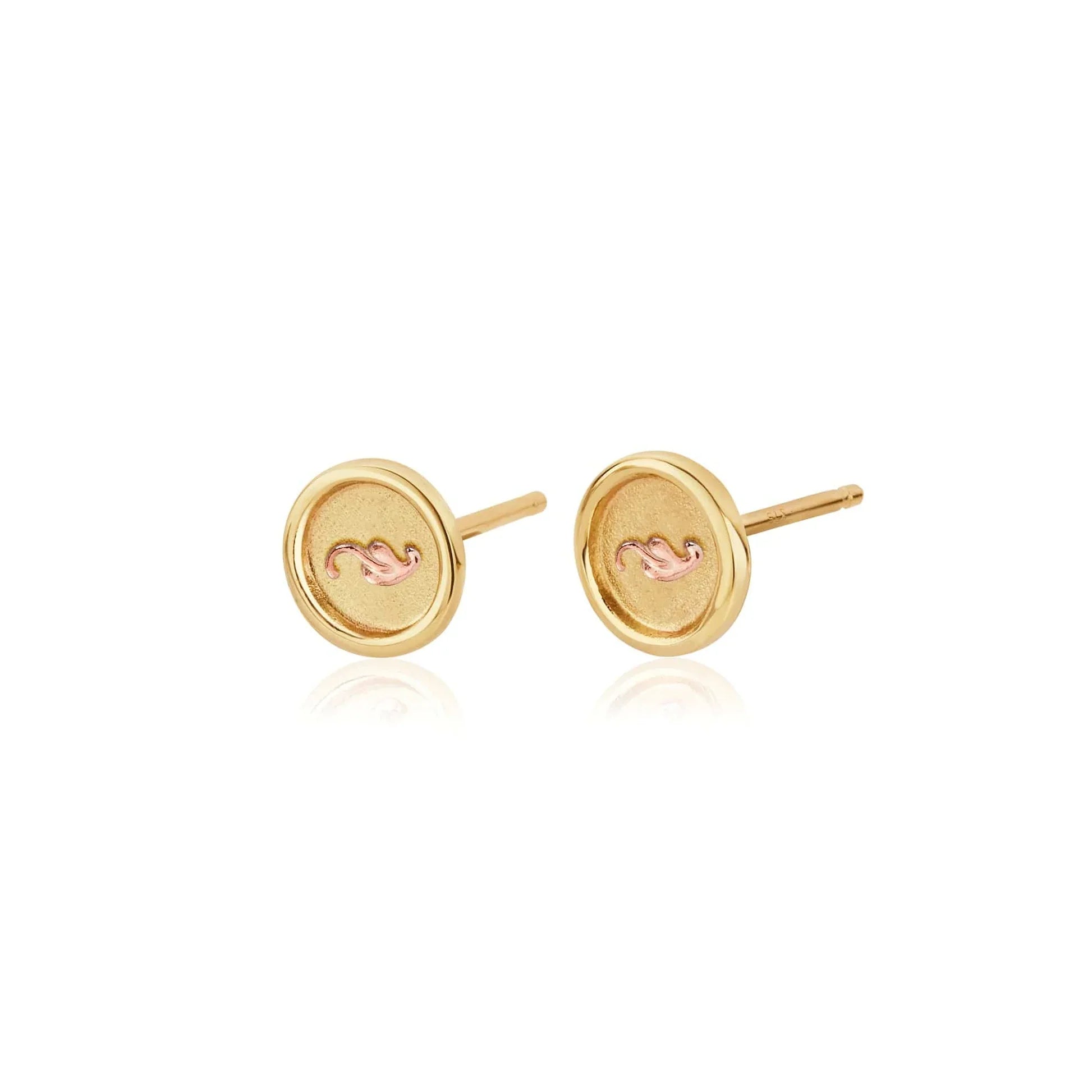 Clogau Tree of Life Insignia 9ct Gold Stud Earrings