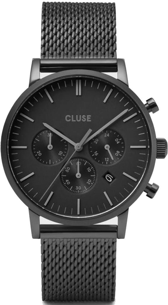 Cluse Watch Aravis Chrono Mens - Black