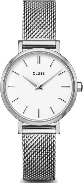Cluse Watch Boho Chic Petite Mesh White - White
