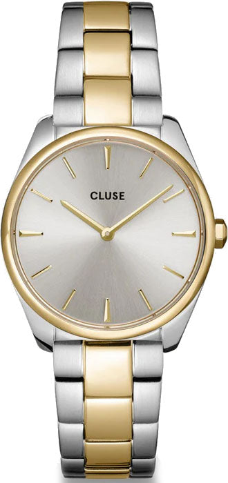 Cluse Watch Feroce Petite Bicolour - Silver