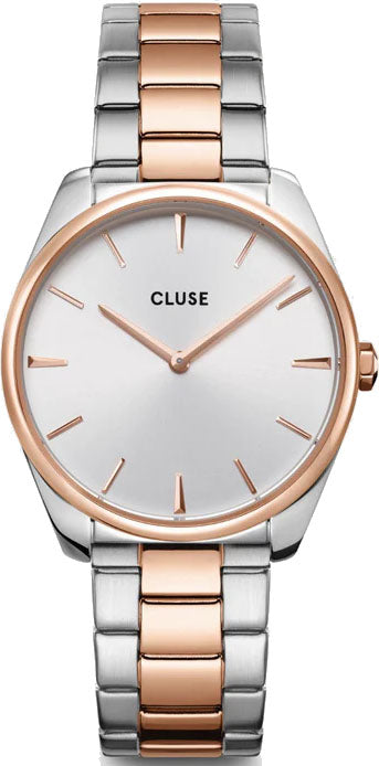 Cluse Watch Feroce White Rose Gold - Silver